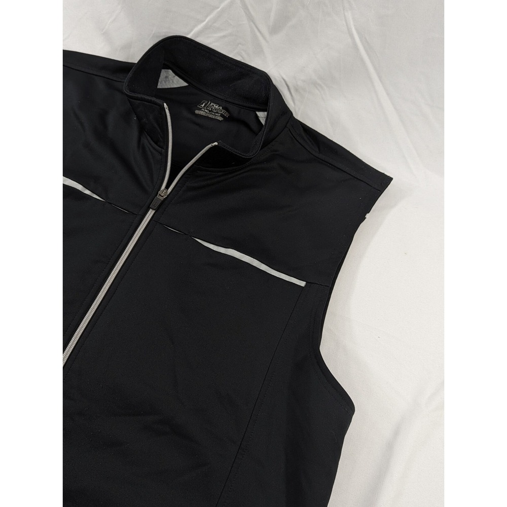 Mens PGA Tour 1/2 Zip Pullover Golf Vest, XXL, Black‎ PGA Zippered Golf Tank Top